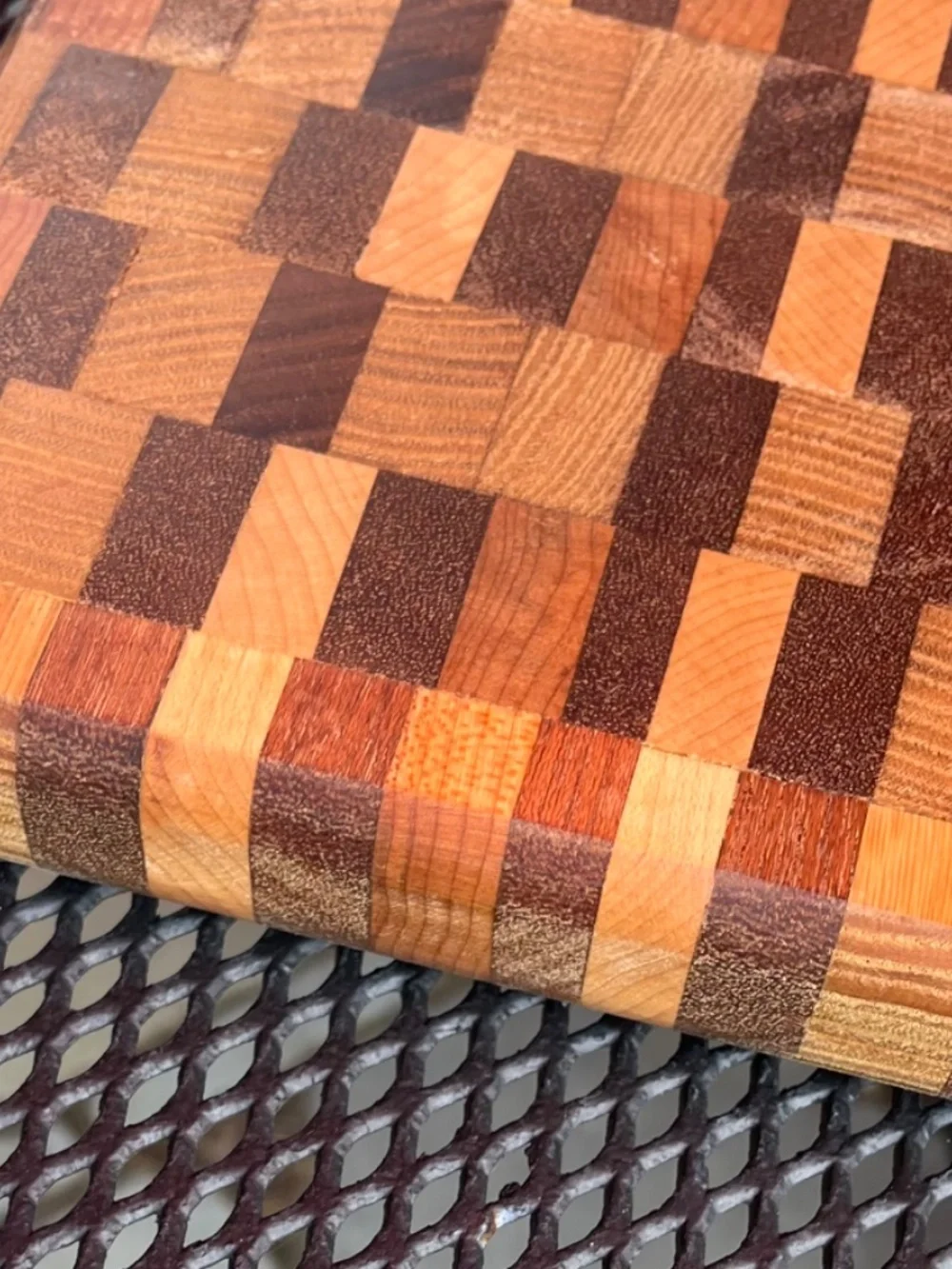 Hand Made End Grain Cutting Board- 100% Reclaimed Hardwood Lumber